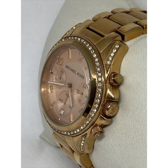 Michael Kors MK5263 Women's Gold Stainless Steel Quartz Analog Dial Watch GE533 - Picture 4 of 12